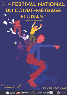 Affiche de l'édition 2022 du Festival National du Court-Métrage Étudiant