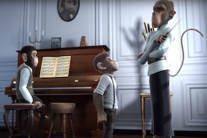 Monkey Symphony, par Maxime Baudin, Mélanie Fumey, Julien Gauthier et Samuel Gonon, film en Sélection Officielle pour l'édition 2014 de Court'Échelle, le Festival National du Court-Métrage Étudiant